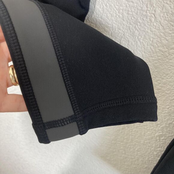 Athleta Pants Womens Medium Petite Black Fleece Lined Leggings Zip Pockets Warm - Picture 6 of 16